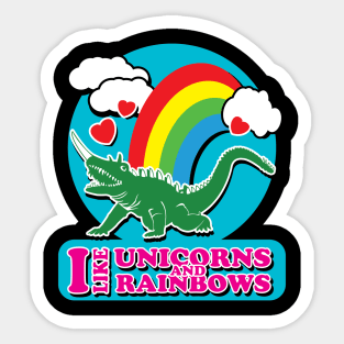 I Like Unicorns and Rainbows Sticker